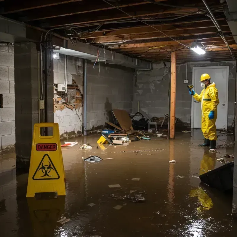 Flooded Basement Electrical Hazard in Galena, MO Property