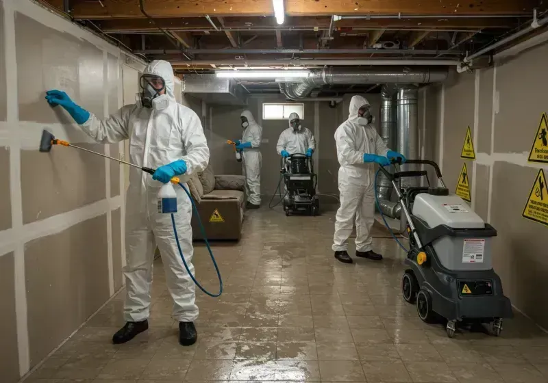 Basement Moisture Removal and Structural Drying process in Galena, MO